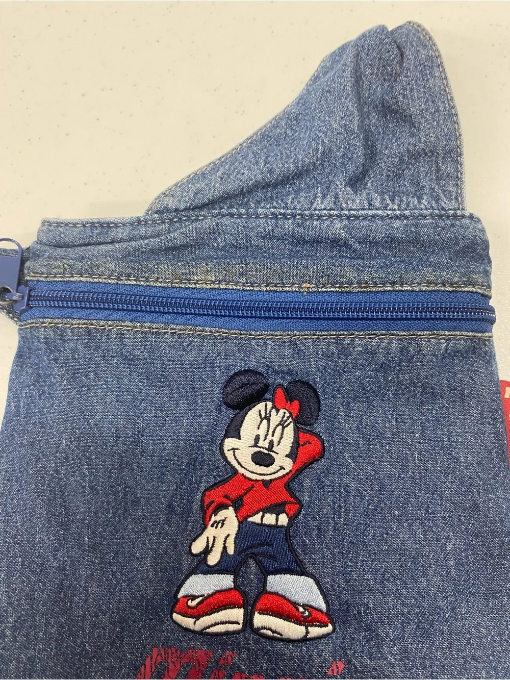 Y2k vintage Minnie Mouse purse denim Disney classic bag travel school 2000's